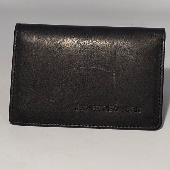 Jones New York Black Small Leather Wallet New - Picture 1 of 5